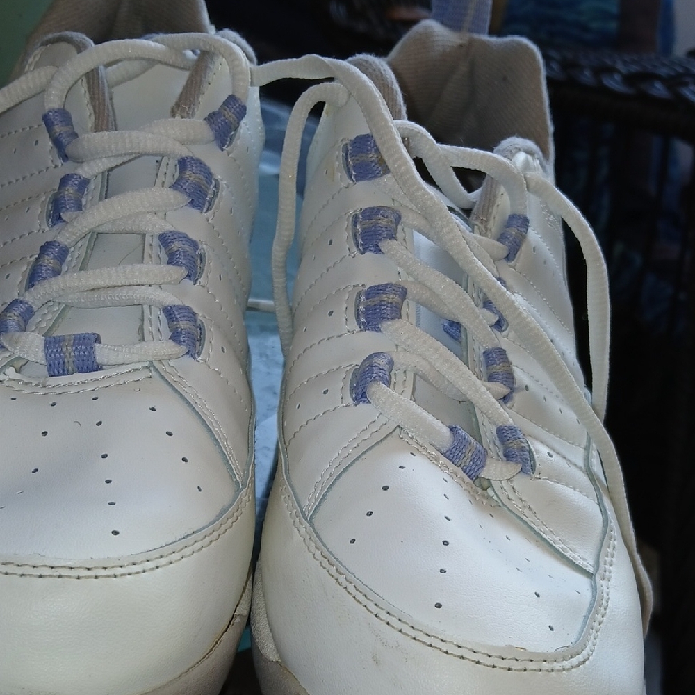 White and Blue Men's Sneakers